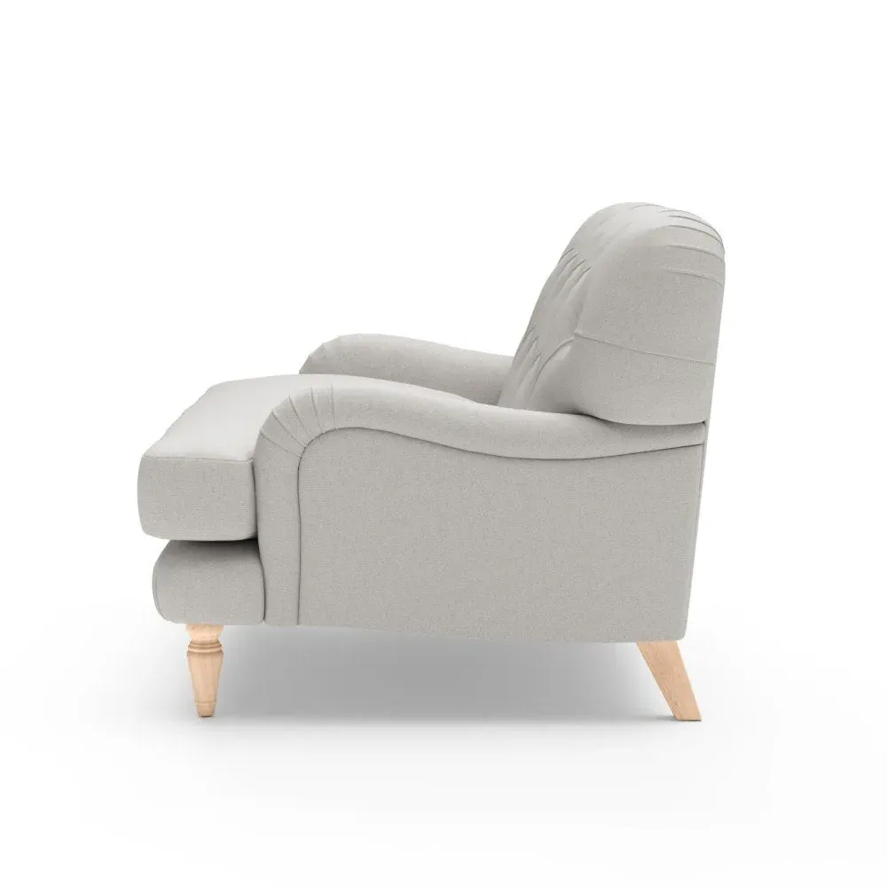 Love Seat - Mid Grey, Chunky Cotton