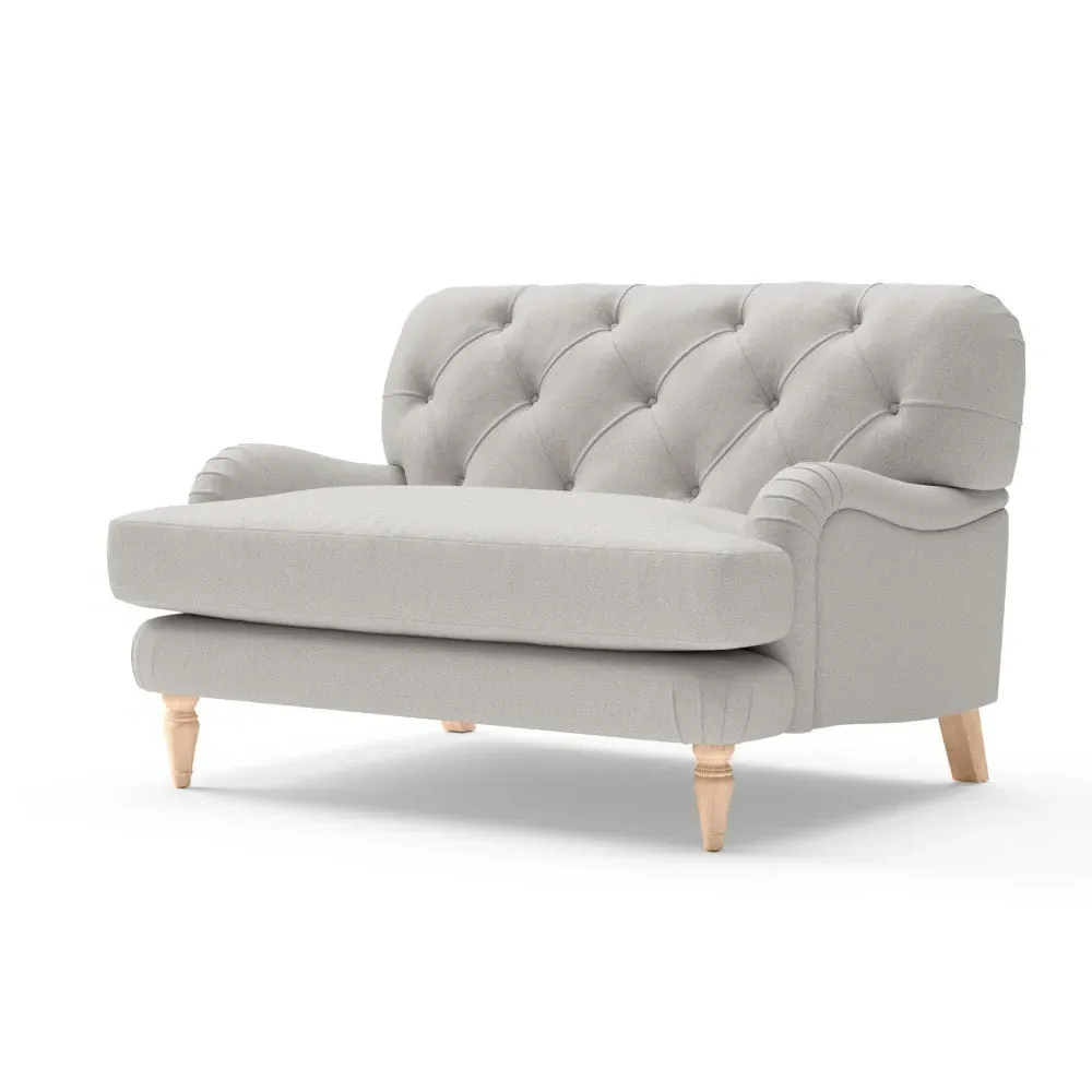 Love Seat - Mid Grey, Chunky Cotton
