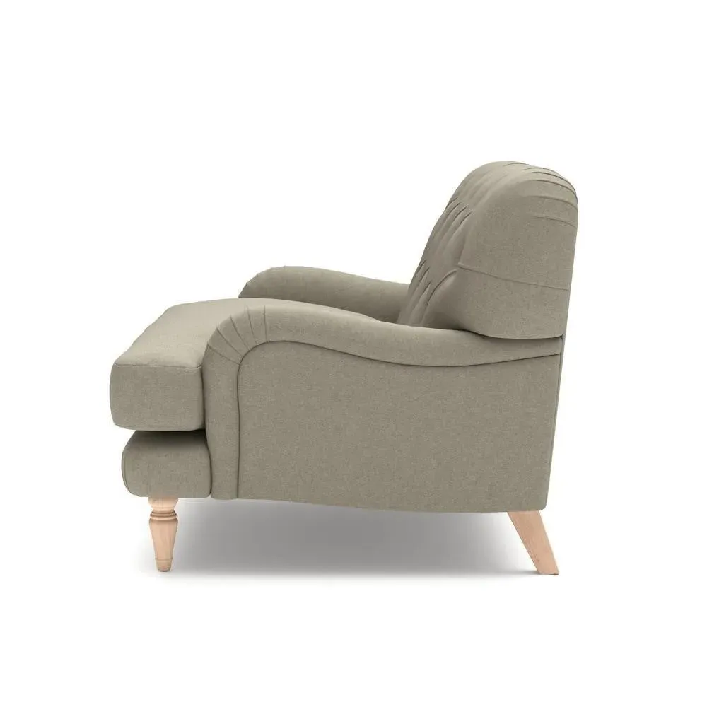 Love Seat - Mid Grey, Linen Mix