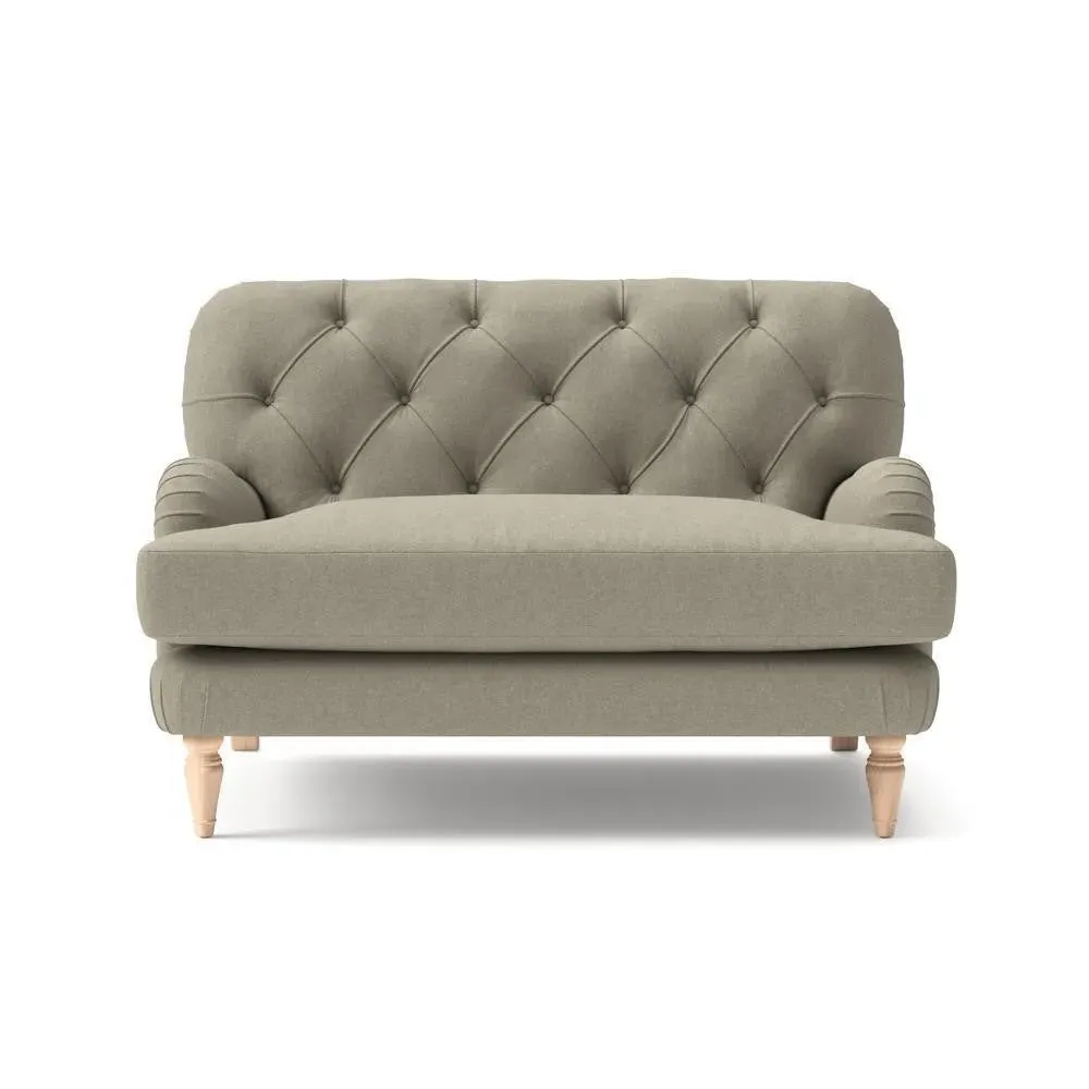 Love Seat - Mid Grey, Linen Mix