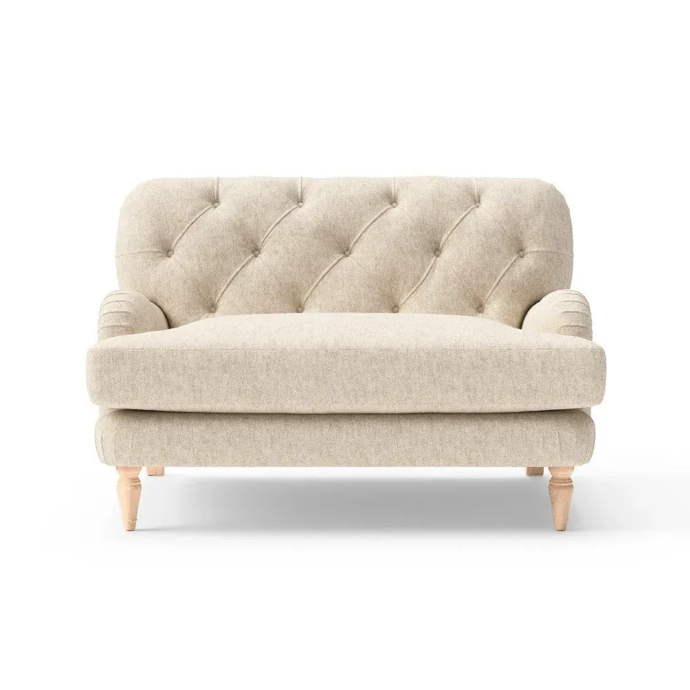 Love Seat - Natural, Aquaclean Oxford
