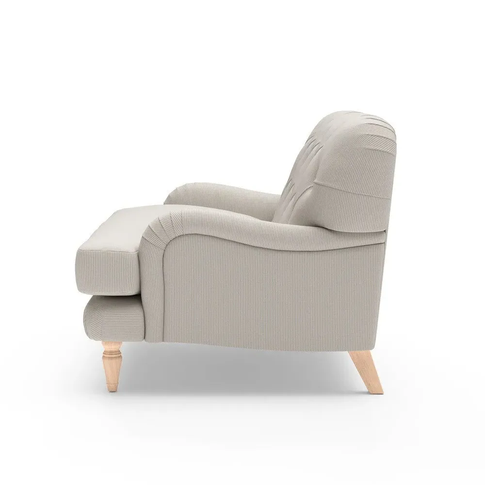 Love Seat - Natural, Broadway Stripe