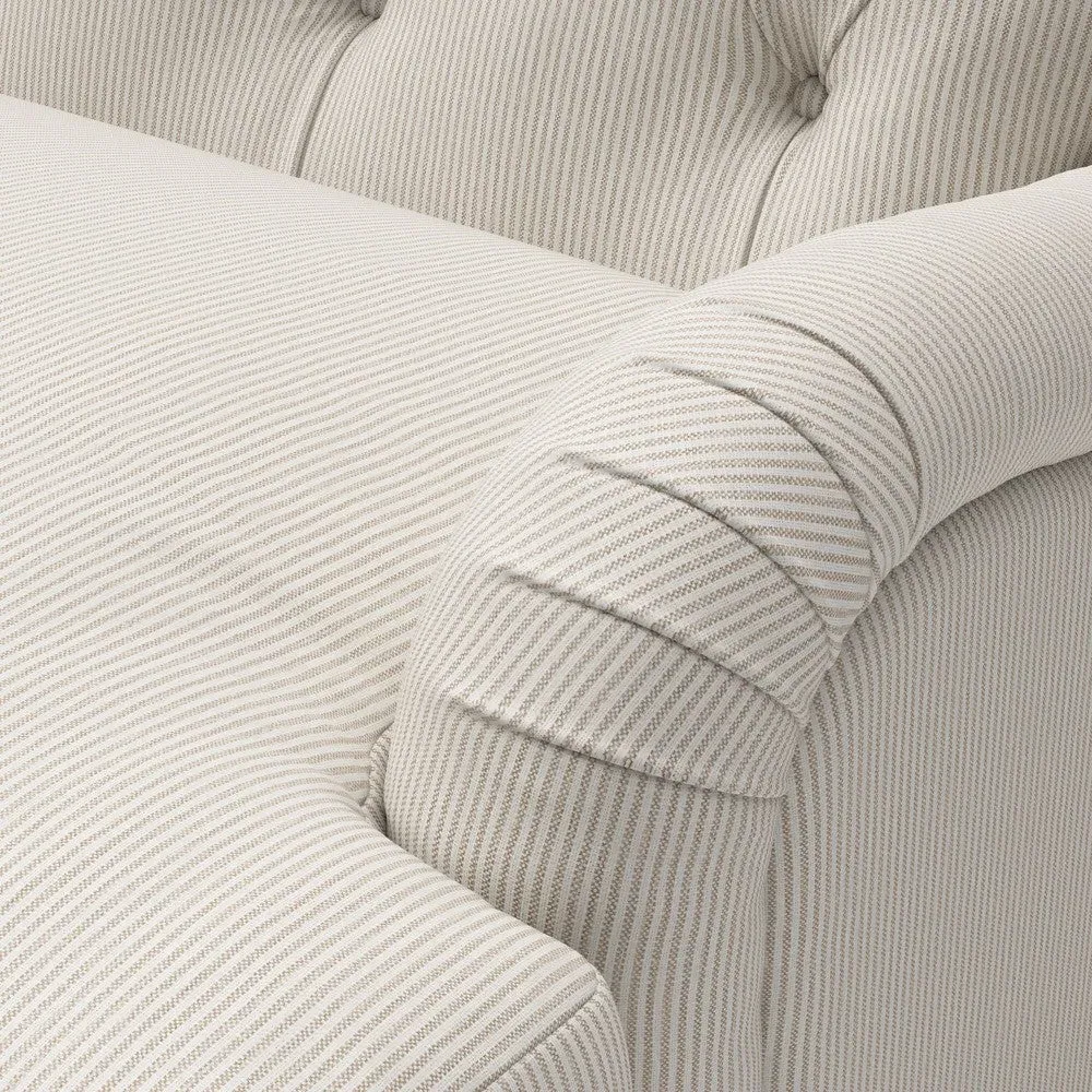 Love Seat - Natural, Broadway Stripe