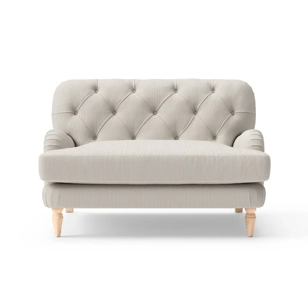 Love Seat - Natural, Broadway Stripe