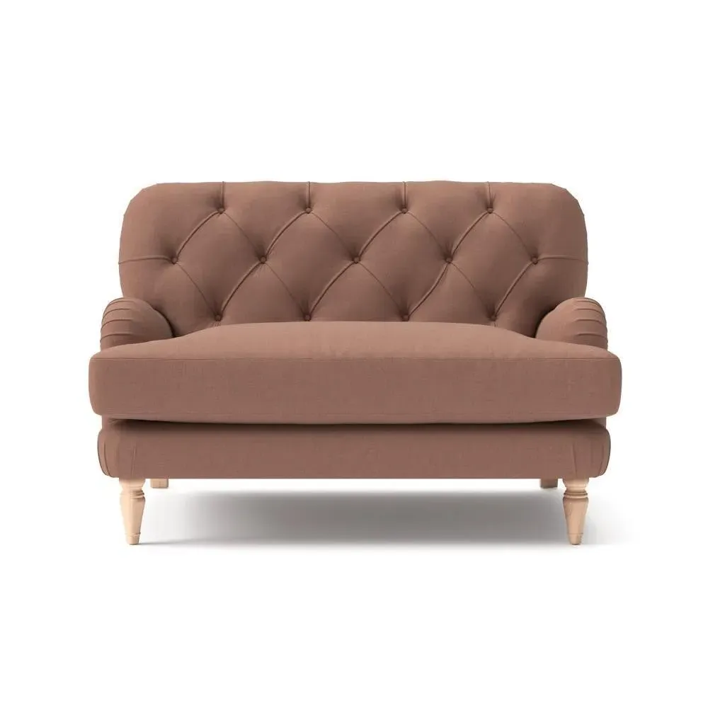 Love Seat - Pink, Linen Mix