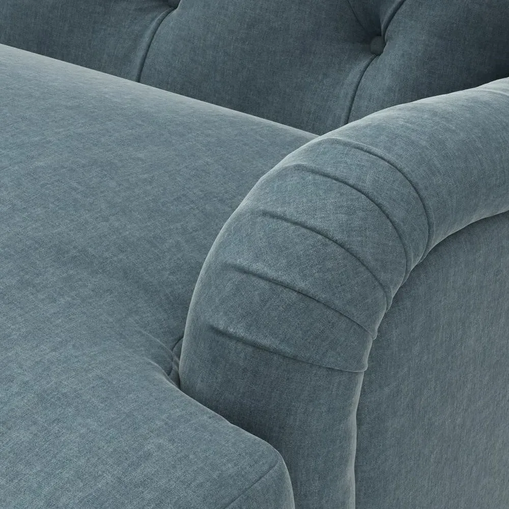 Love Seat - Teal, Eco Chenille