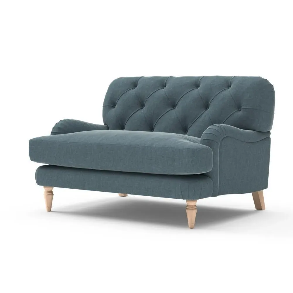 Love Seat - Teal, Eco Chenille