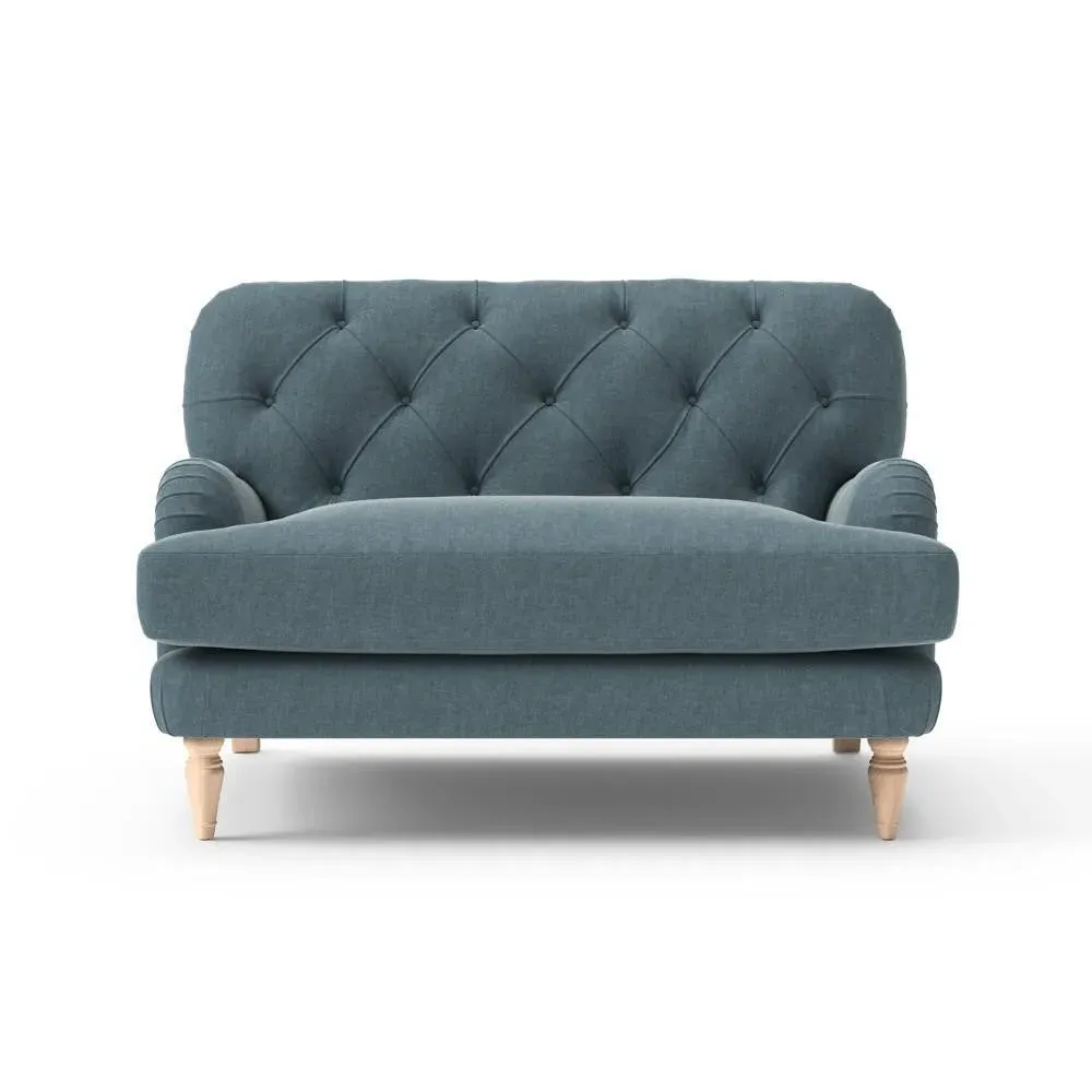 Love Seat - Teal, Eco Chenille