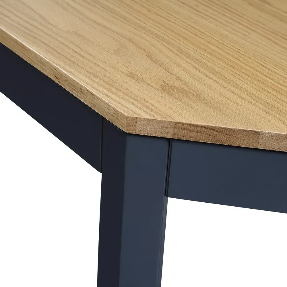 Chalford Corner Desk - Inky Blue, Oak