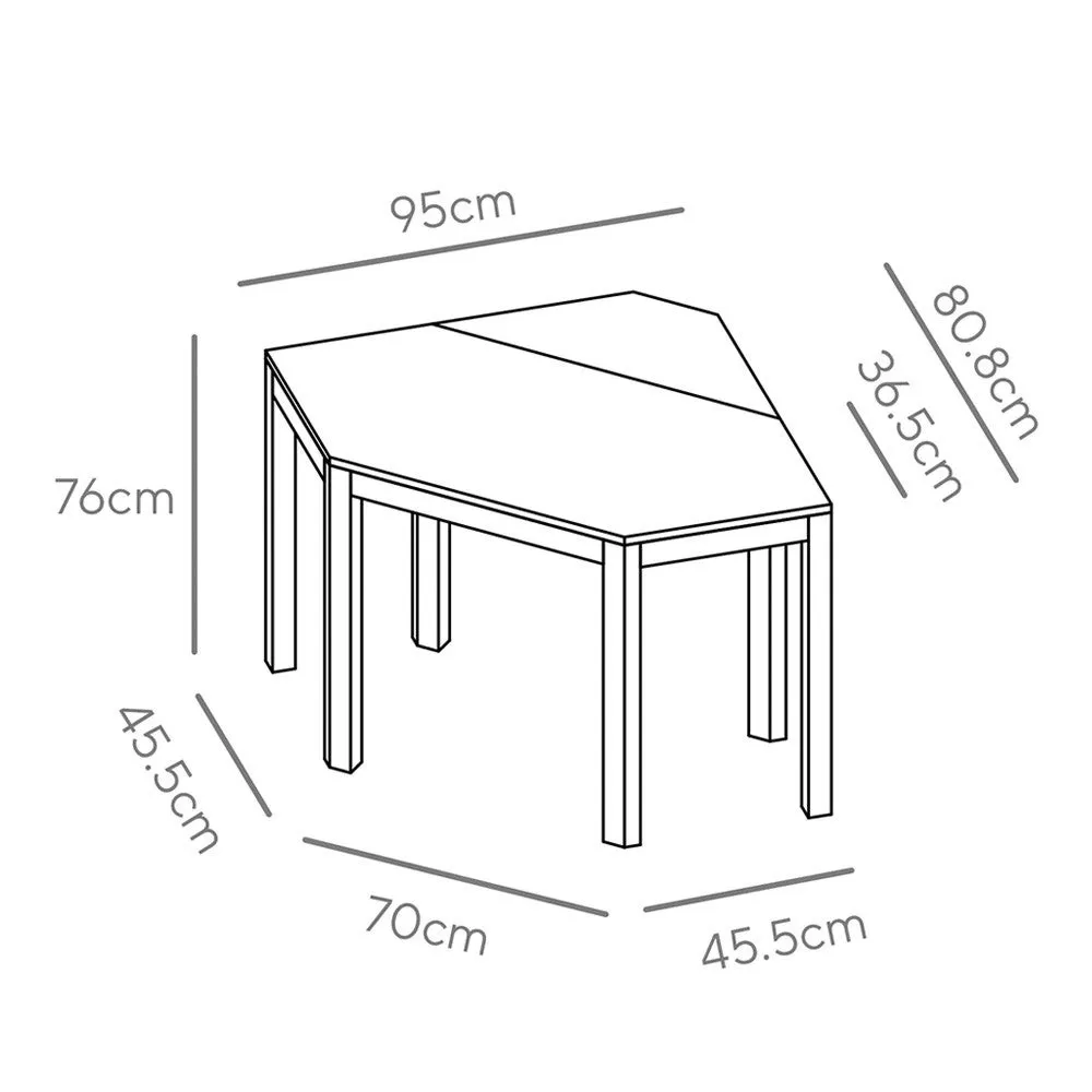 Chalford Corner Desk - Inky Blue, Oak