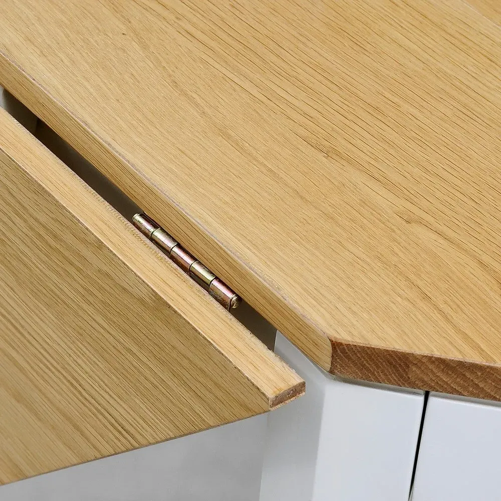 Chalford Corner Desk with Topper and Filing Cabinet - White