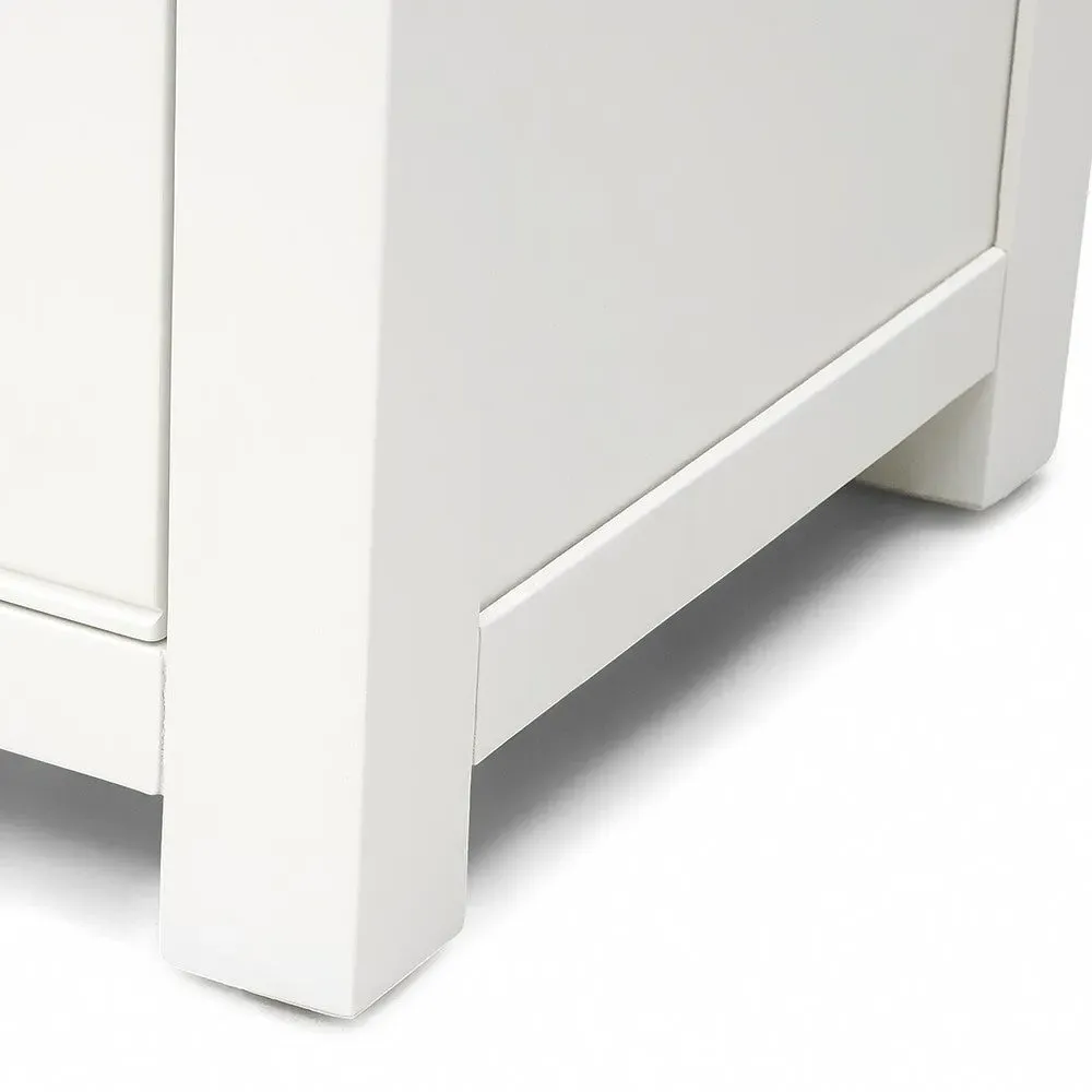 Chalford Corner Desk with Topper and Filing Cabinet - White