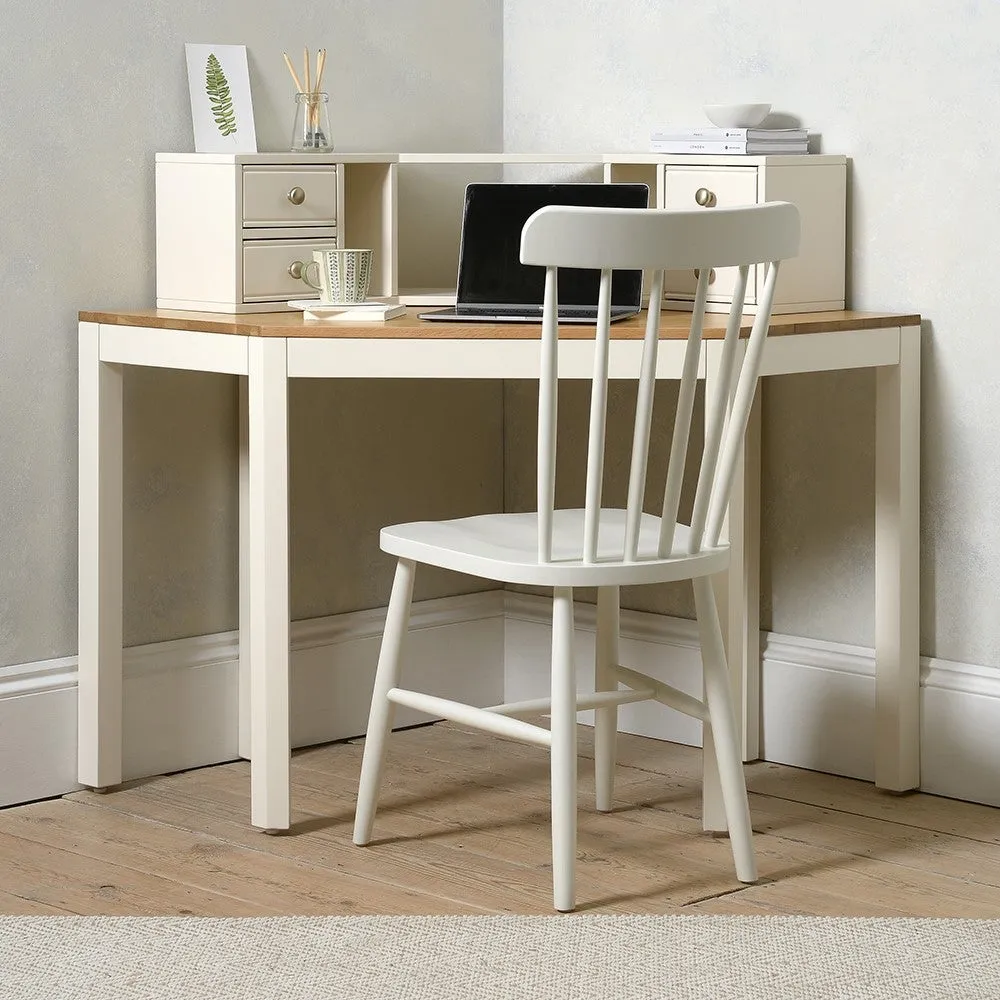 Chalford Corner Desk with Topper - White