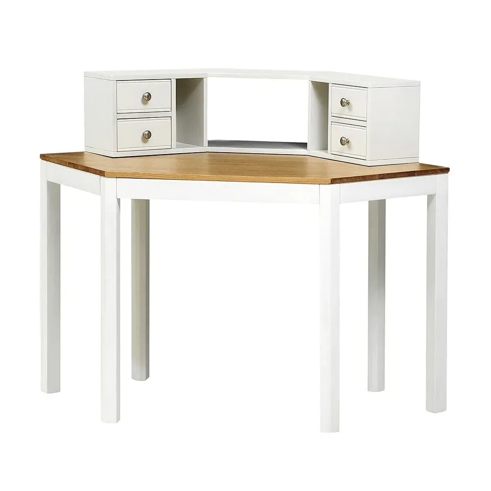 Chalford Corner Desk with Topper - White image