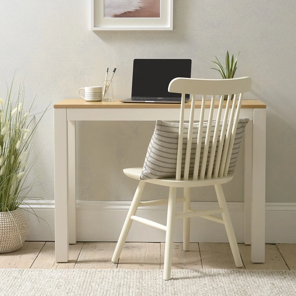 Chalford Desk - Warm White, Oak