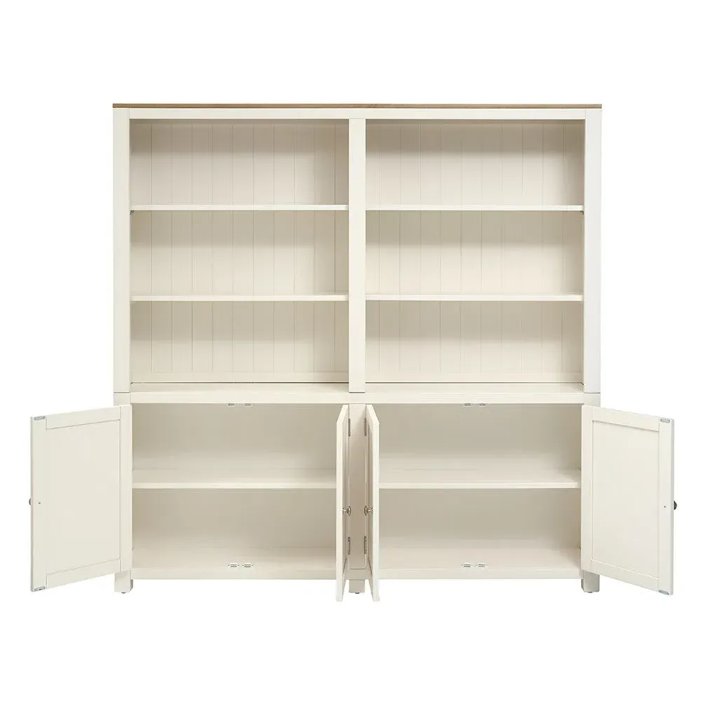 Chalford Library Cabinet with Storage - Warm White