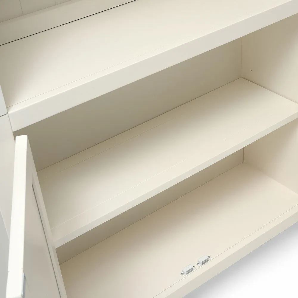 Chalford Library Cabinet with Storage - Warm White