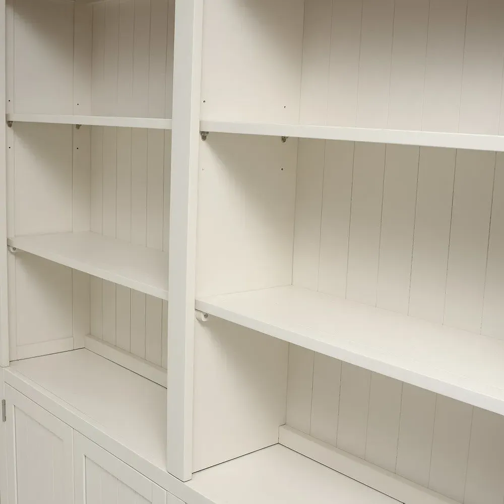 Chalford Library Cabinet with Storage - Warm White