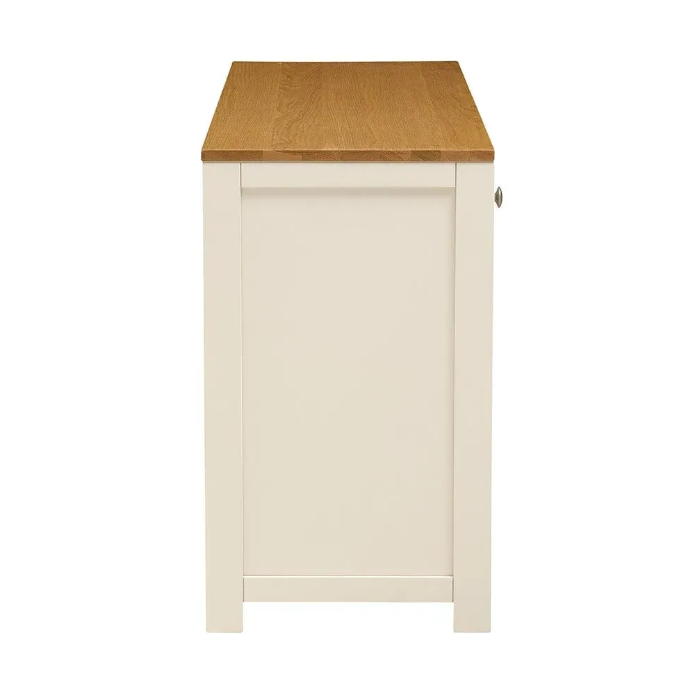Chalford Single Pedestal Desk - Warm White