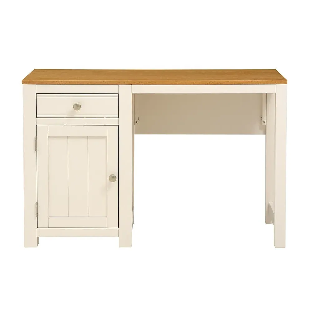 Chalford Single Pedestal Desk - Warm White image