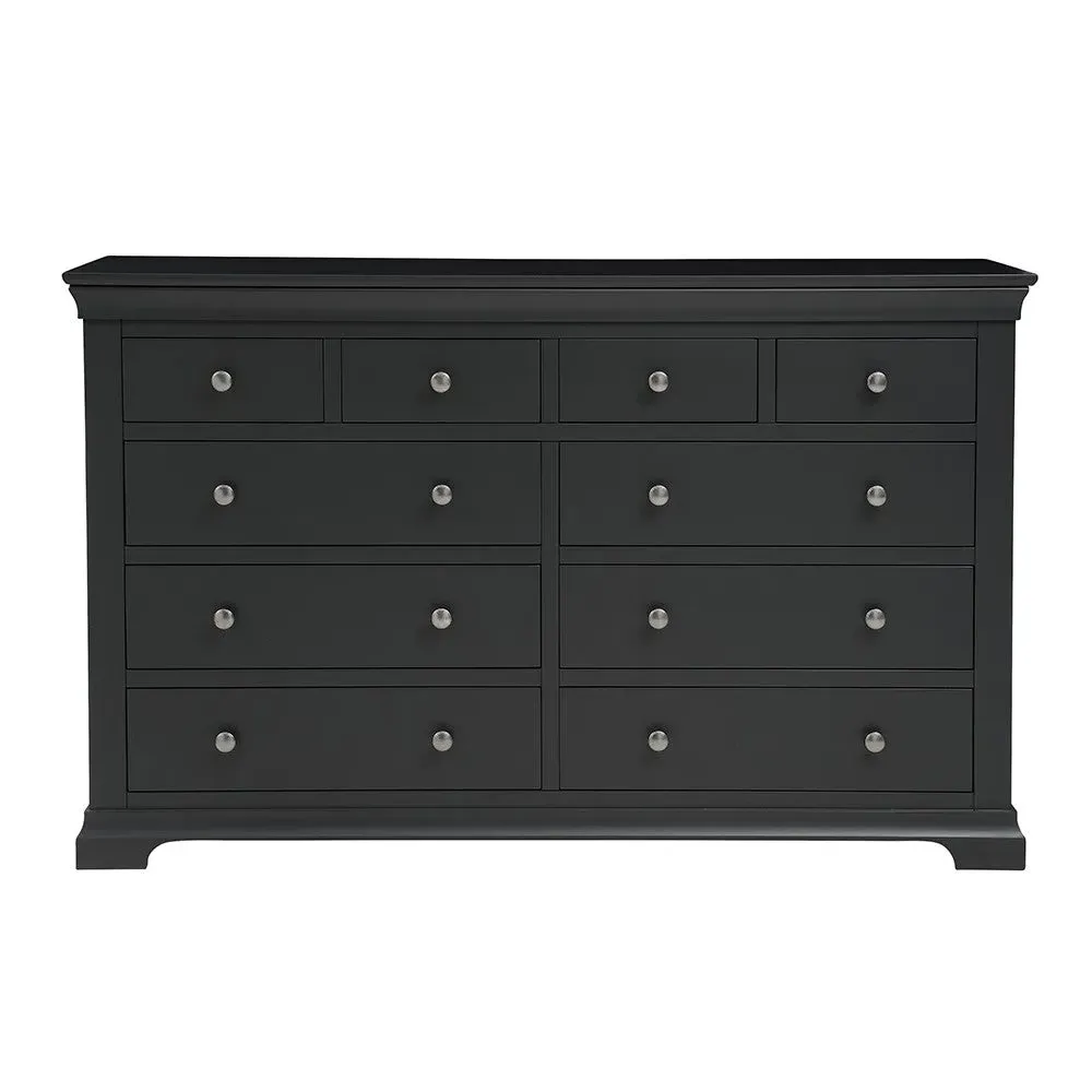 10 Drawer Chest - Dusky Black