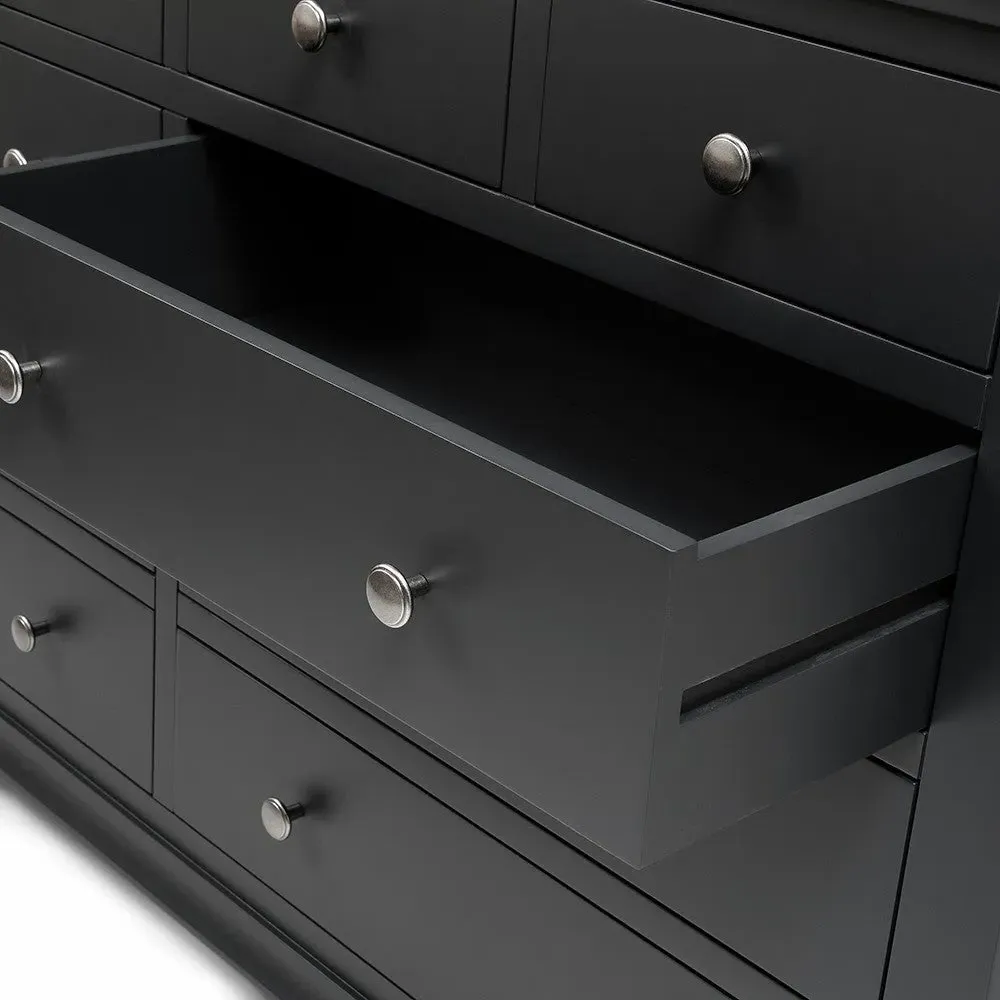10 Drawer Chest - Dusky Black