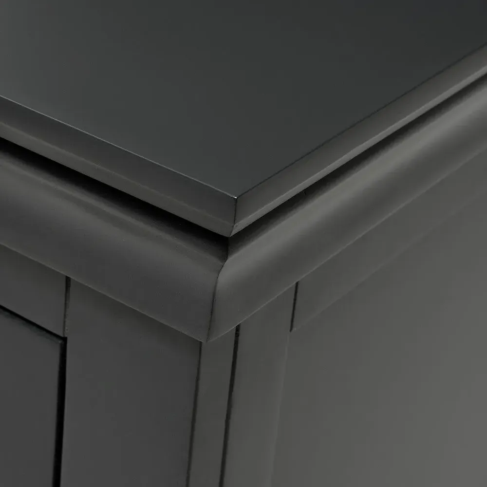3 Drawer Bedside Table - Dusky Black