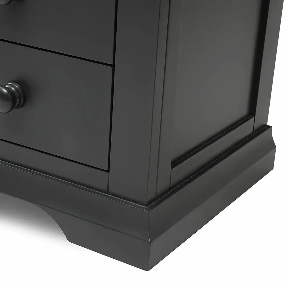 3 Drawer Bedside Table - Dusky Black