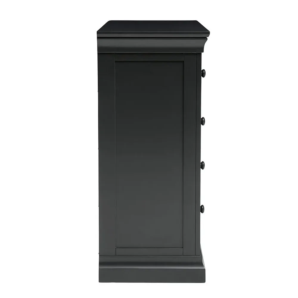 Chantilly 5 Drawer Chest - Black