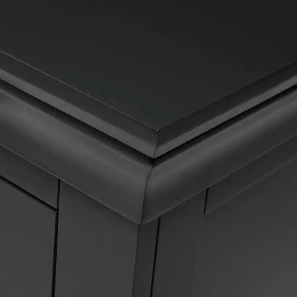 Chantilly 5 Drawer Chest - Black