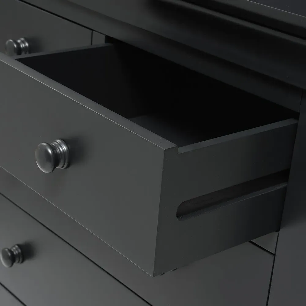 Chantilly 5 Drawer Chest - Black