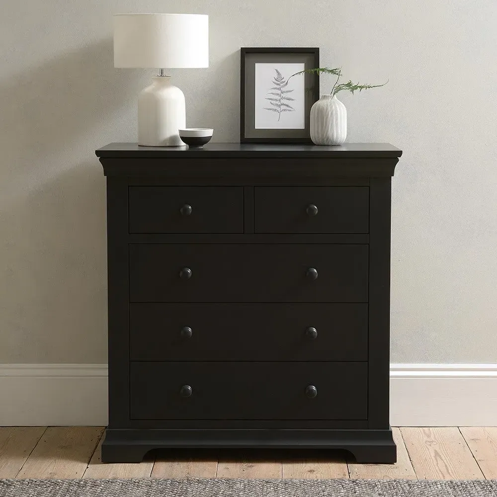 Chantilly 5 Drawer Chest - Black image