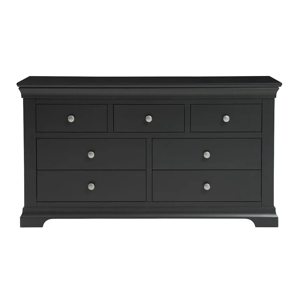Chantilly 7 Drawer Wide Chest - Black