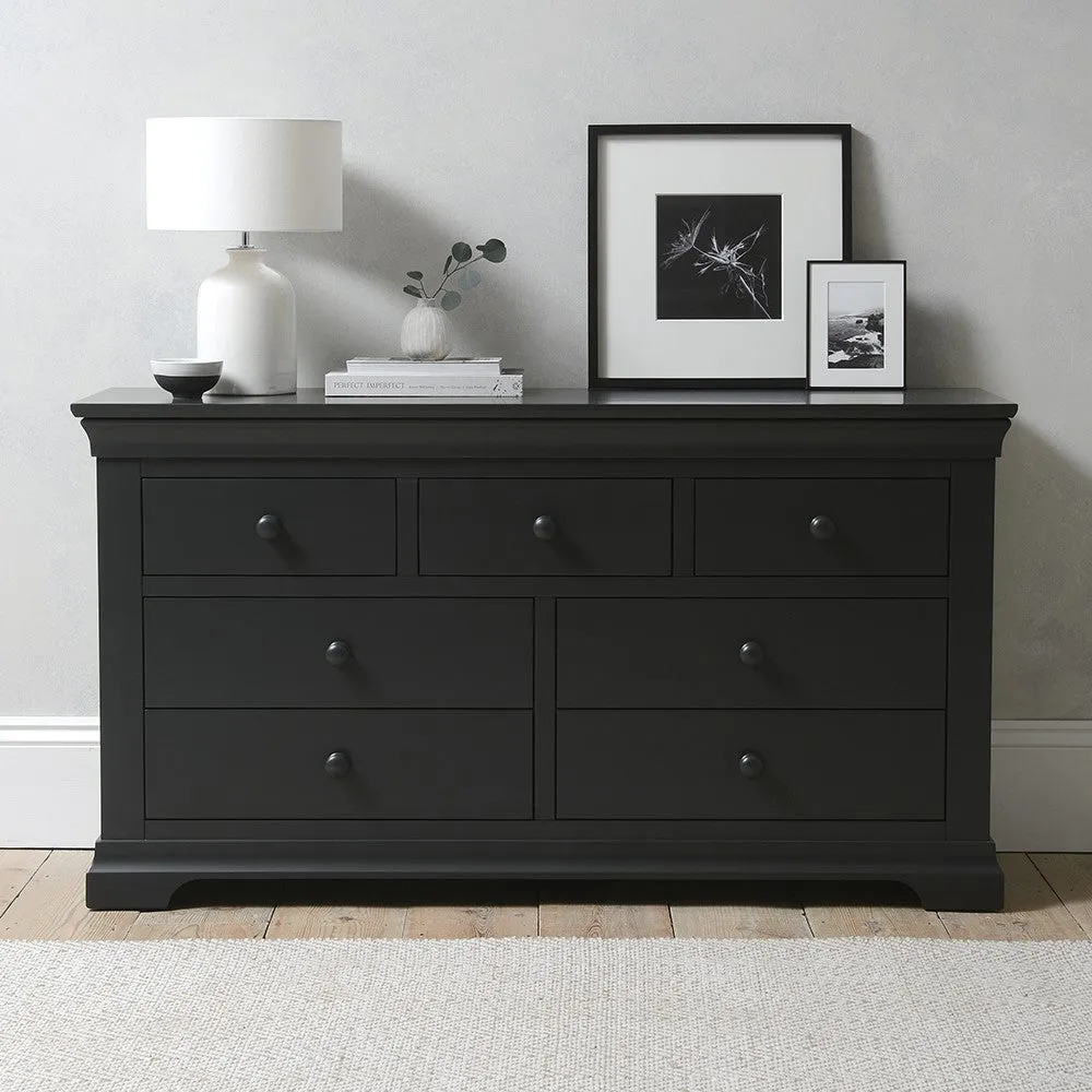 Chantilly 7 Drawer Wide Chest - Black image