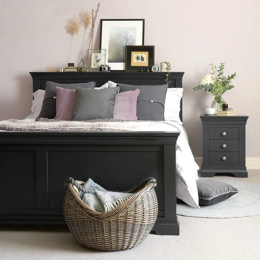 Chantilly Double Bed Frame - Black