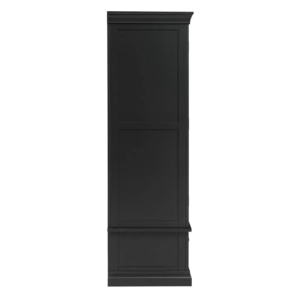 Chantilly Double Wardrobe with Drawer - Dusky Black
