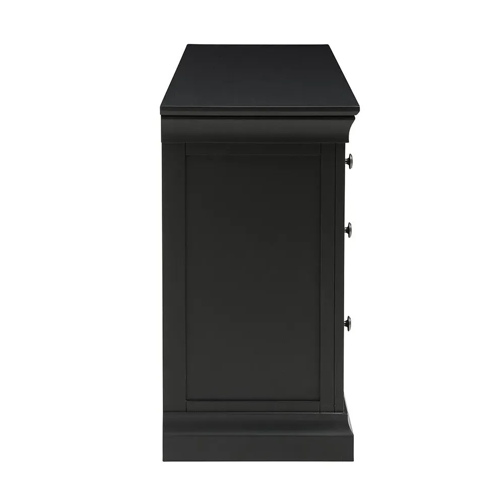 Chantilly Dressing Table with 6 Drawers - Dusky Black
