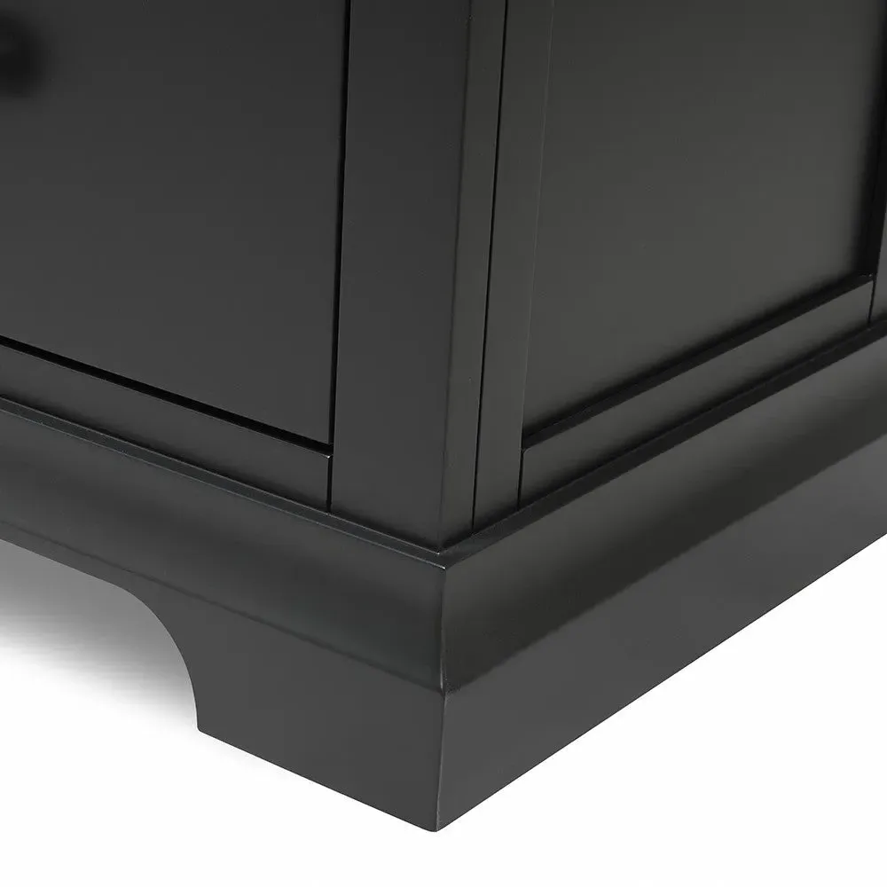 Chantilly Dressing Table with 6 Drawers - Dusky Black