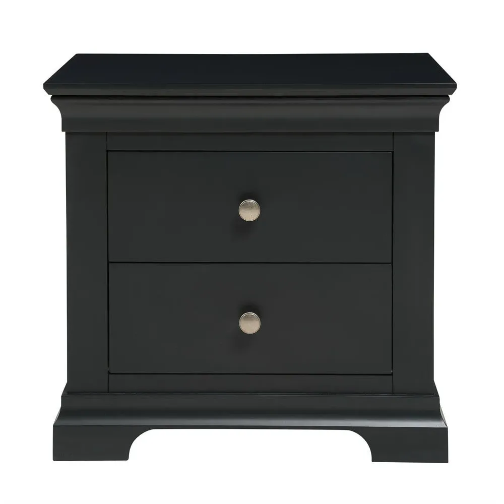 Chantilly Set of 2 Bedside Tables - Black