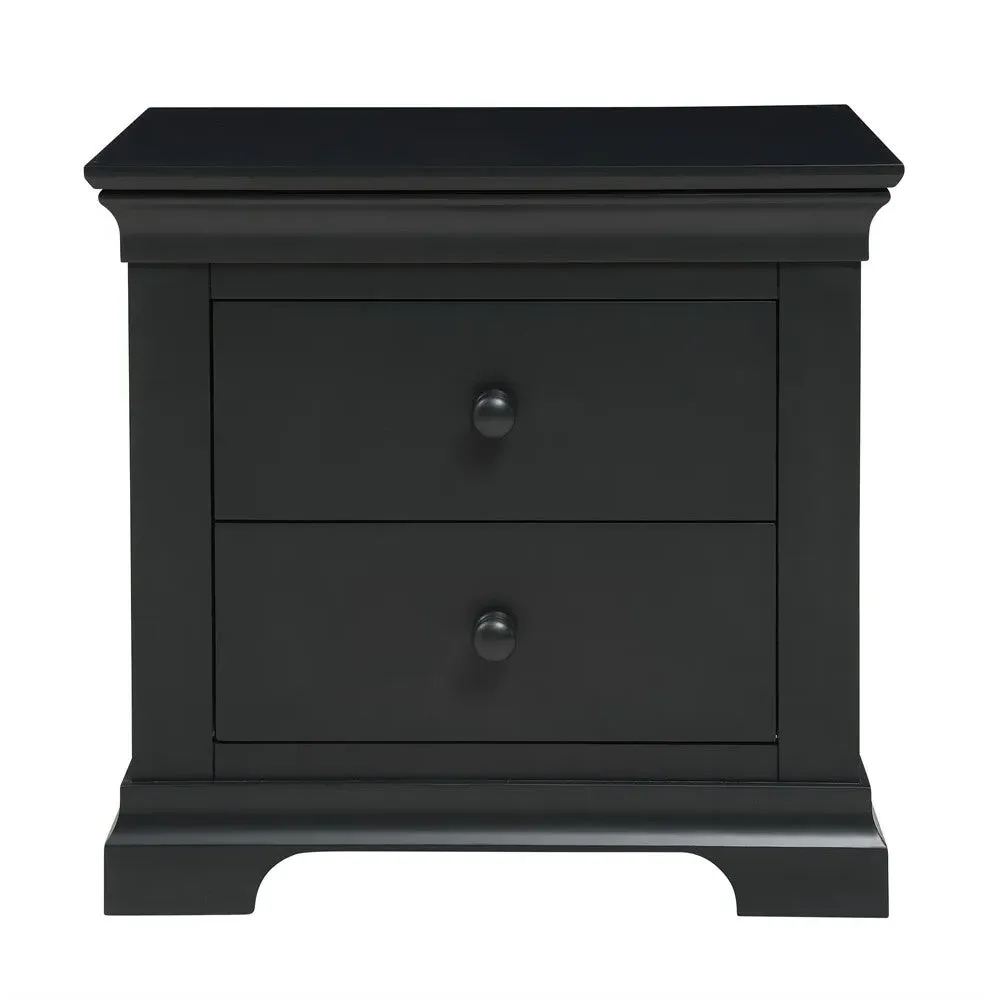 Chantilly Set of 2 Bedside Tables - Black