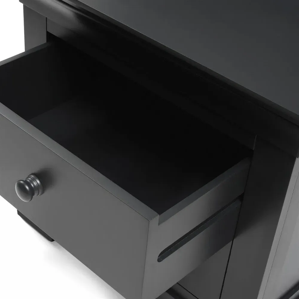 Chantilly Set of 2 Bedside Tables - Black