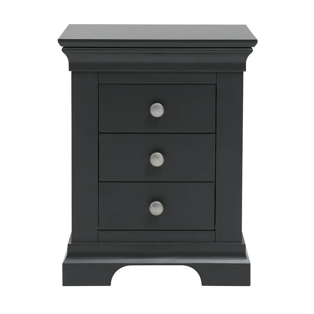 Chantilly Set of 2 Bedside Tables - Black