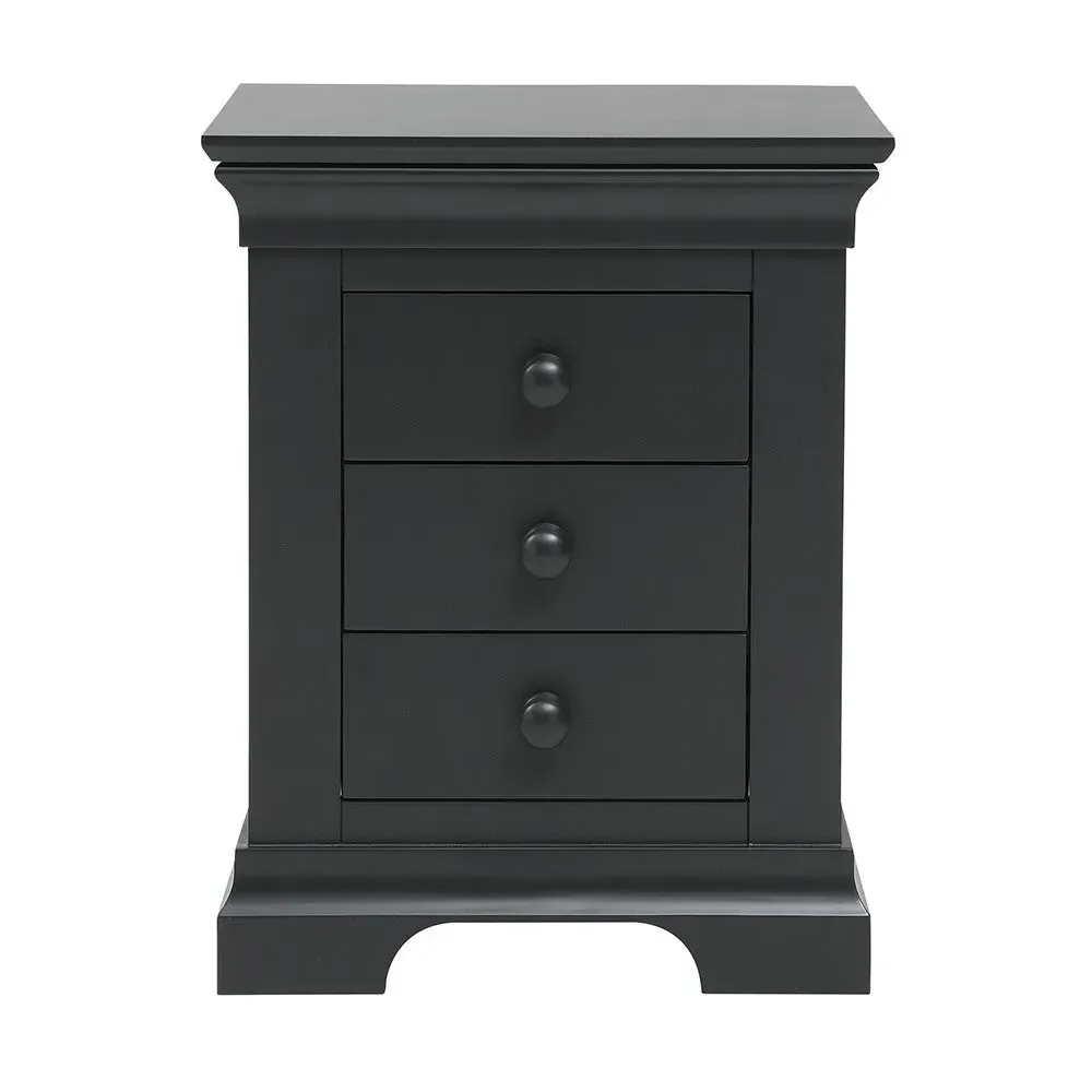 Chantilly Set of 2 Bedside Tables - Black