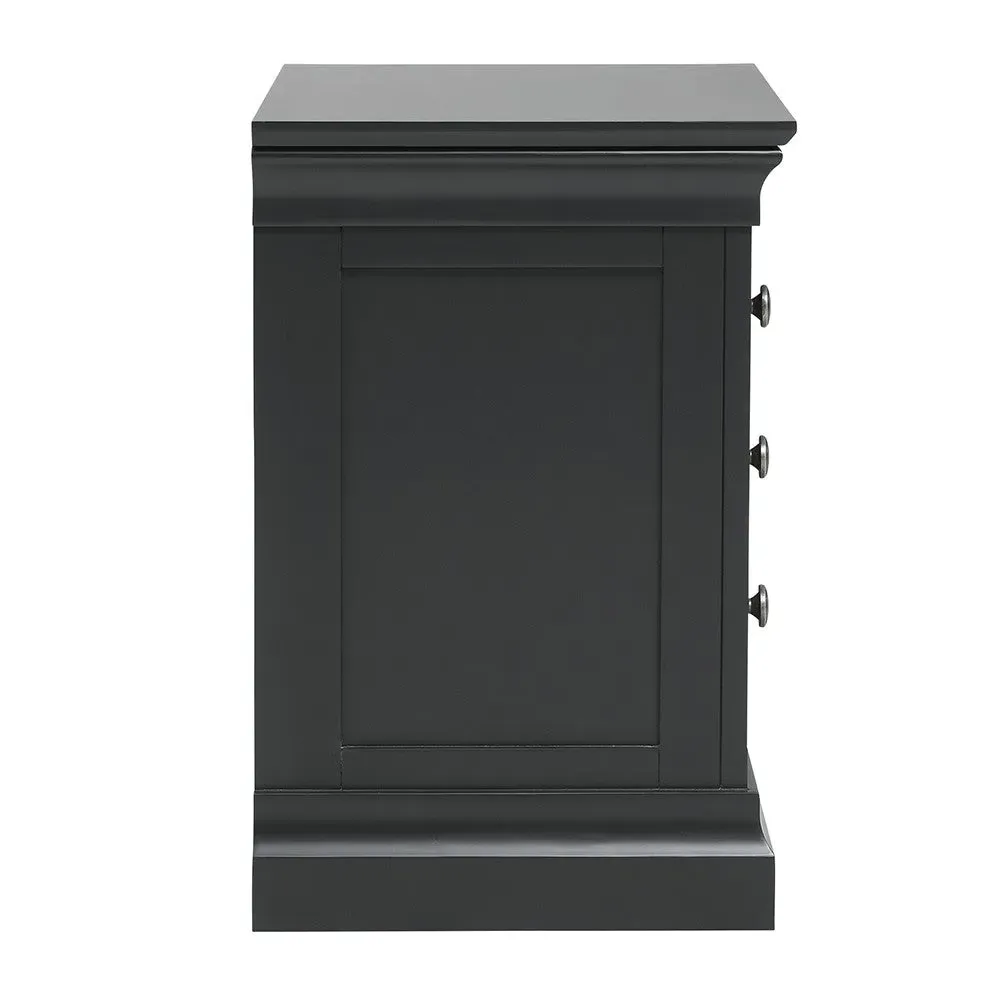 Chantilly Set of 2 Bedside Tables - Black