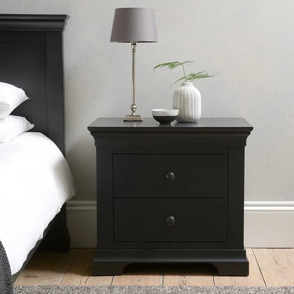 Chantilly Set of 2 Bedside Tables - Black image