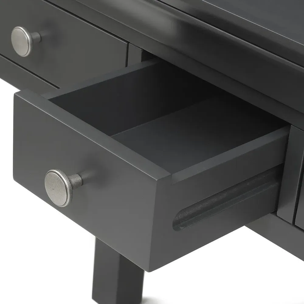 Console Desk with Storage - Black