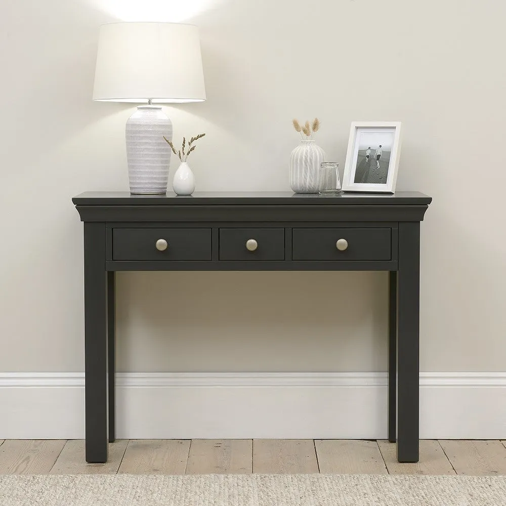 Console Desk with Storage - Black