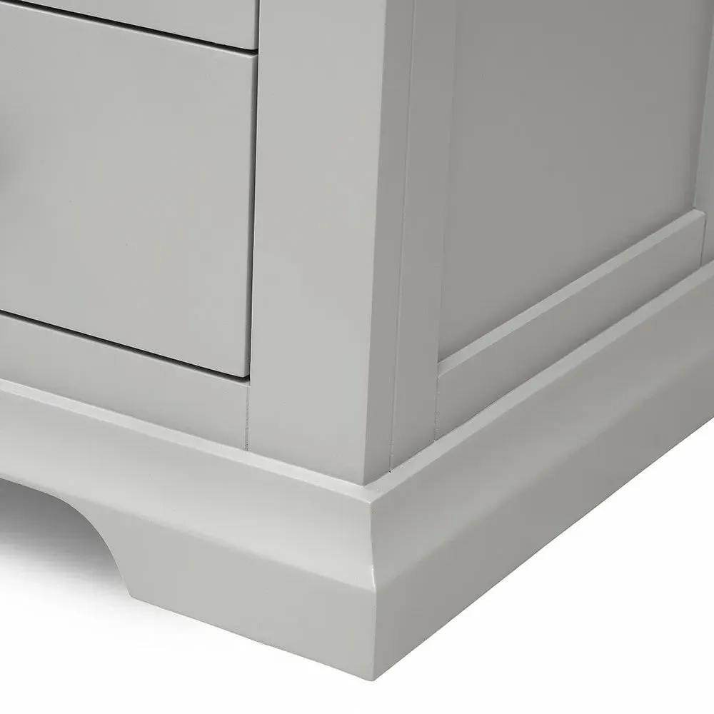 3 Drawer Bedside Table - Pebble Grey