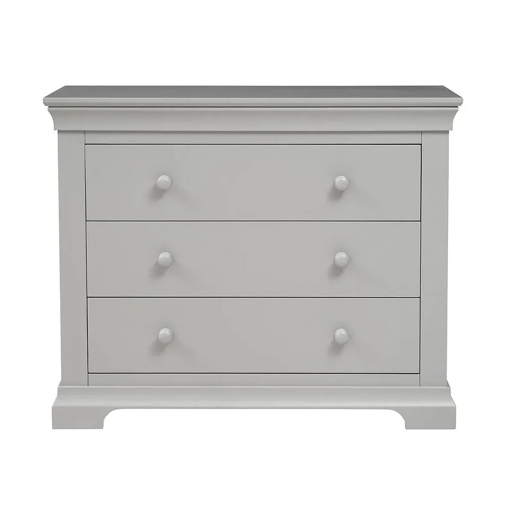 Chantilly 3 Drawer Petite Chest - Pebble Grey