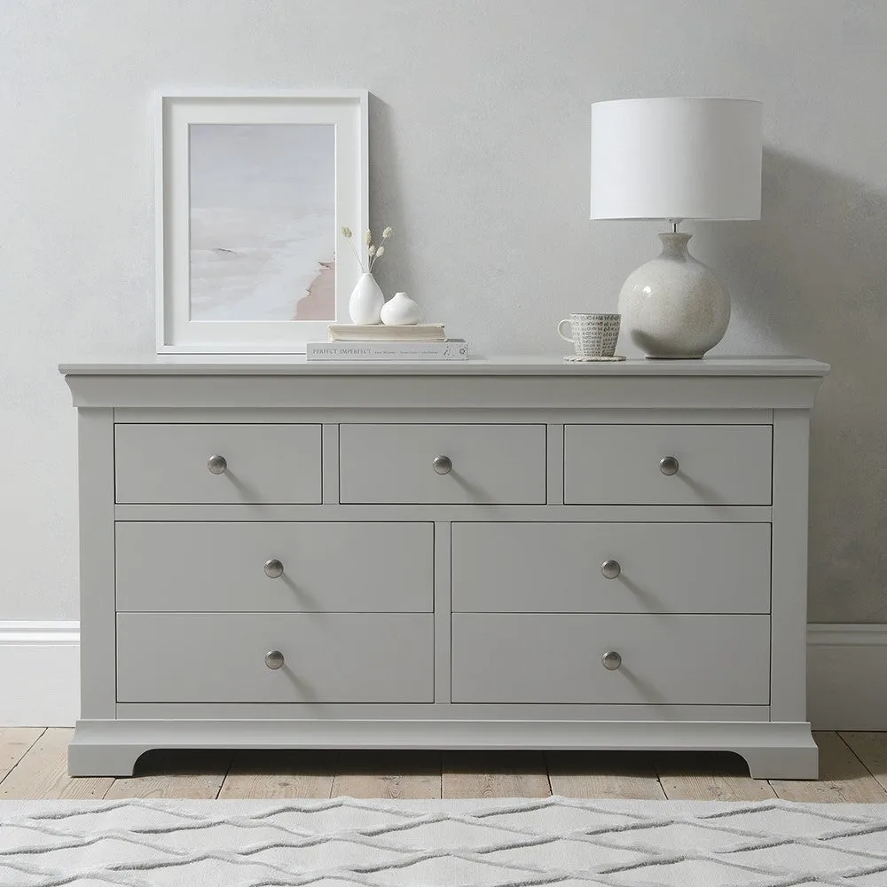 Chantilly 7 Drawer Chest - Pebble Grey